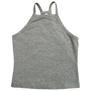 Fabletics Size S Gray Live-In Halter Tank Athletic Activewear Gym Yoga Workout